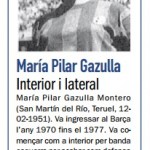 Mª Pilar Gazulla en el diario SPORT